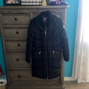 Vince Camuto Black Long Puffer Coat